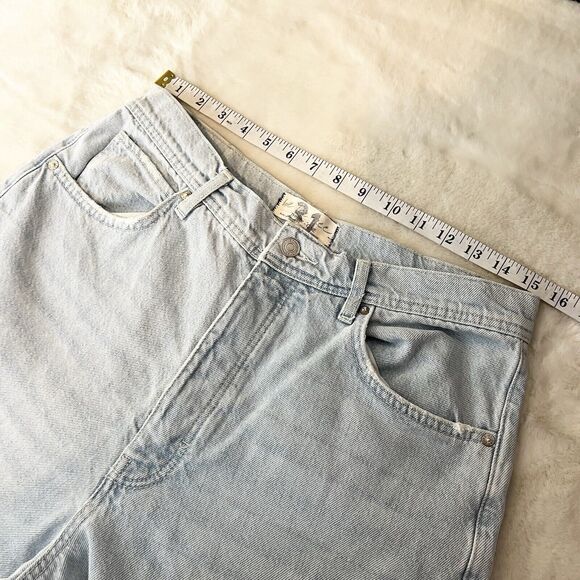 Free People We The Free Landry Wide Leg Cropped Jeans Sz 31 Light Wash - Picture 9 of 13